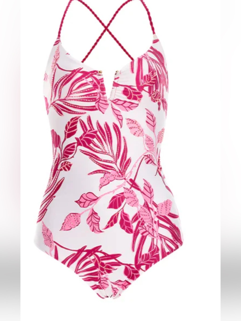 New Cosita Linda Tropical Print One-Piece Swimsuit size 12